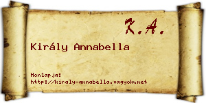 Király Annabella névjegykártya